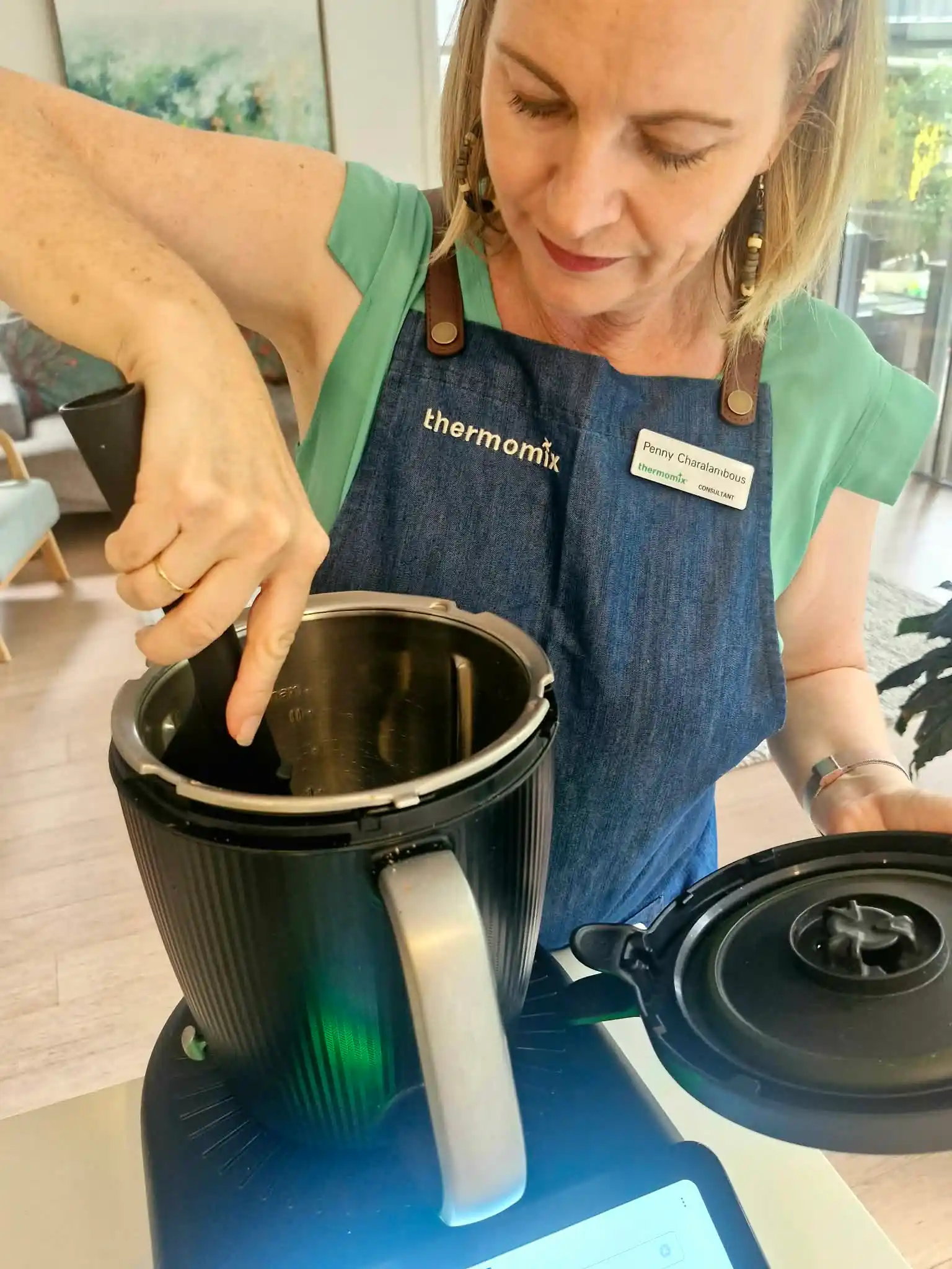 Penny Charalambous preparing a meal with Thermomix TM7
