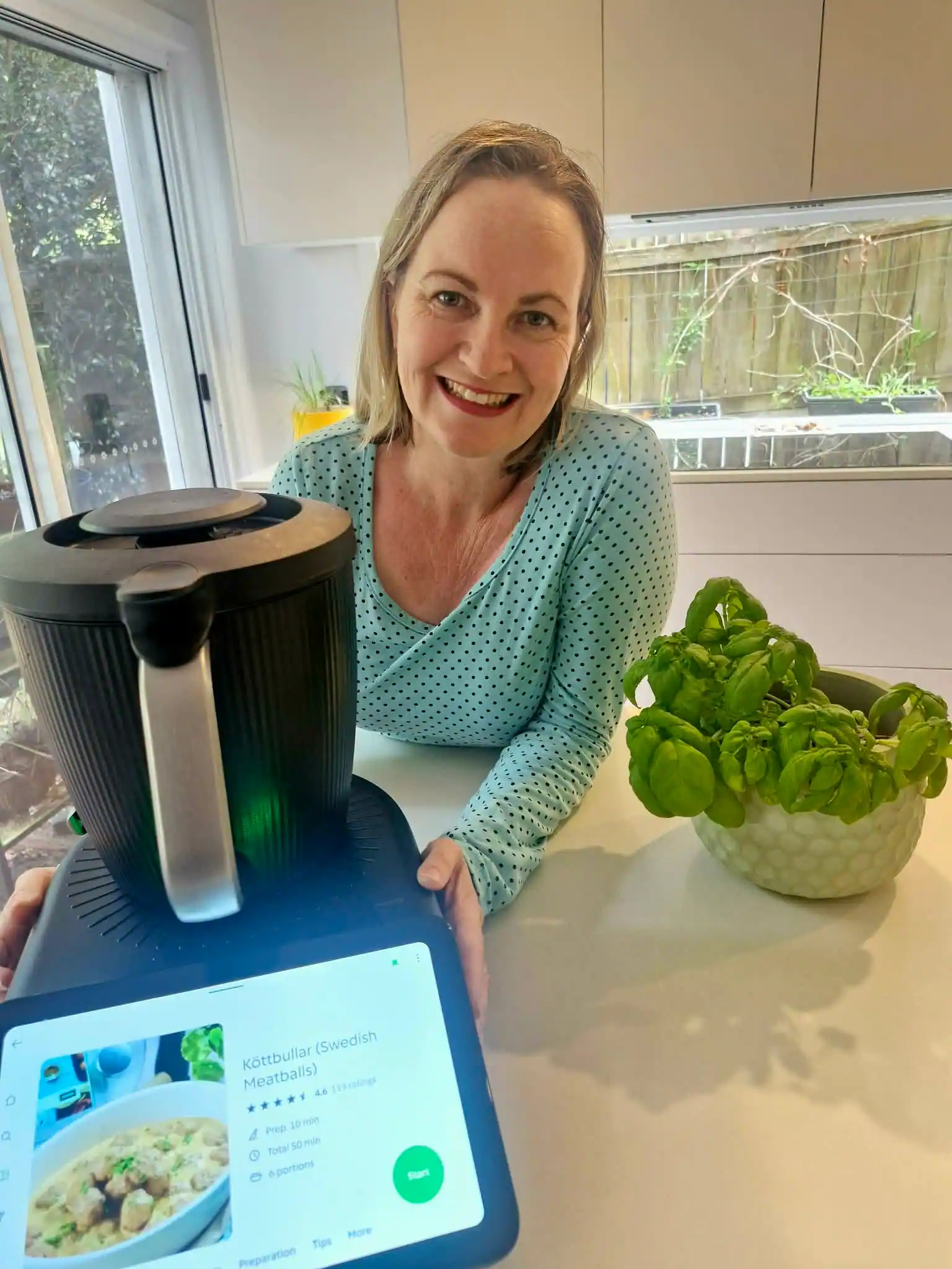 Penny Charalambous cooking with the Thermomix TM7